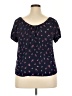 Mudd 100% Rayon Black Short Sleeve Blouse Size XXL - photo 2