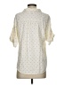 Universal Thread 100% Rayon Polka Dots Ivory Short Sleeve Blouse Size XS - photo 2