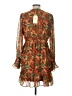 Jodifl 100% Polyester Print Orange Cocktail Dress Size L - photo 2