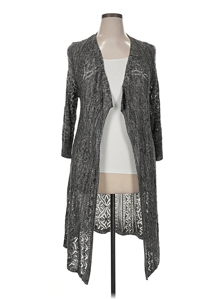 Pre-owned One World Kimono In Gray
