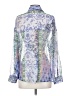 Zara Paisley Blue Long Sleeve Blouse Size S - photo 2