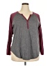 Unbranded Gray Long Sleeve Henley Size 2X - photo 1