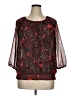 Cathy Daniels 100% Polyester Red 3/4 Sleeve Blouse Size XL - photo 1