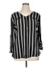 rue21 100% Rayon Stripes Black Long Sleeve Blouse Size XL - photo 1