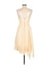 Alfred Angelo 100% Polyester Tan Ivory Cocktail Dress Size M (estimated) - photo 2