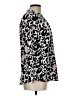 Talbots 100% Polyester Animal Print Silver Long Sleeve Blouse Size L - photo 4