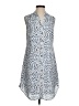 CAbi 100% Polyester Print Blue Casual Dress Size XS - photo 1