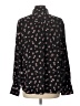 Ann Taylor LOFT 100% Polyester Floral Black Long Sleeve Blouse Size L - photo 2