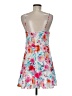 Shein 100% Polyester Tropical Pink White Cocktail Dress Size 6 - photo 2