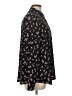 Ann Taylor LOFT 100% Polyester Floral Black Long Sleeve Blouse Size L - photo 4