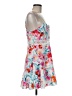 Shein 100% Polyester Tropical Pink White Cocktail Dress Size 6 - photo 4