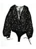 About Us 100% Polyester Stars Black Long Sleeve Blouse Size S - photo 1