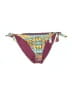 Assorted Brands Print Burgundy Swimsuit Bottoms Size L - photo 1
