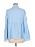 Main Strip 100% Polyester Blue Long Sleeve Blouse Size M - photo 2