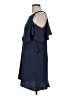 Lr 100% Polyester Solid Blue Casual Dress Size M - photo 5