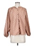 Zara Hearts Pink Long Sleeve Blouse Size S - photo 1