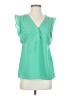 Attention 100% Polyester Green Sleeveless Blouse Size S - photo 1