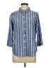 Da-sh 100% Cotton Stripes Blue 3/4 Sleeve Button-Down Shirt Size L (estimated) - photo 1
