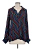AP.NY Stripes Blue Long Sleeve Blouse Size M - photo 1