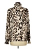 Worthington 100% Polyester Animal Print Ivory Long Sleeve Blouse Size M - photo 2