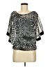 B.wear Black Short Sleeve Blouse Size M - photo 1
