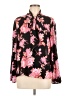 J.Crew 100% Polyester Floral Black Long Sleeve Blouse Size M - photo 1