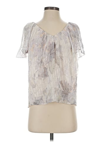 Rebecca Taylor Short Sleeve Silk Top (view 1)