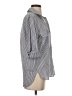 Zara Checkered-gingham Gray 3/4 Sleeve Button-Down Shirt Size XS - photo 4