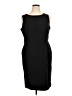 Nine West Solid Black Cocktail Dress Size 16 - photo 1