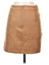 Simplee Solid Tan Faux Leather Skirt Size S - photo 2