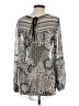 Ann Taylor LOFT 100% Polyester Silver Long Sleeve Blouse Size S - photo 2