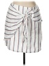 Blue Rain 100% Rayon Stripes White Casual Skirt Size L - photo 1