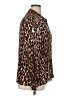 Kobi Halperin Animal Print Brown Long Sleeve Blouse Size XL - photo 4