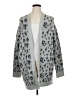 Easel Animal Print Gray Cardigan Size 1X - photo 1