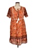 Shein 100% Polyester Paisley Orange Casual Dress Size 8 - 10 - photo 1