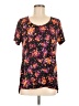 Lularoe Floral Black Short Sleeve Blouse Size M - photo 1