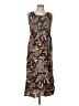 Elementz 100% Rayon Print Gray Casual Dress Size L (petite) - photo 1