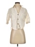 Zara Ivory 3/4 Sleeve Button-Down Shirt Size XS - photo 1