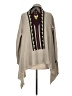Heart n Crush Aztec Or Tribal Print Tan Poncho Size M - photo 2