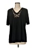 Susan Graver Black Short Sleeve Top Size M - photo 1