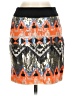 I. Madeline 100% Polyester Graphic Orange Casual Skirt Size S - photo 1