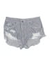 Unbranded 100% Cotton Stripes Blue Silver Denim Shorts Size 25 waist - photo 1