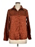 Shein Animal Print Brown Long Sleeve Blouse Size 12 - photo 1