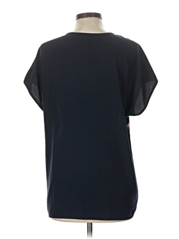 Lafayette 148 New York Short Sleeve Silk Top (view 2)