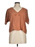 Leith 100% Rayon Orange Short Sleeve Blouse Size M - photo 1