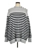 Chaps Stripes Silver Turtleneck Sweater Size 4X - photo 1