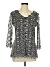 Christopher & Banks Black 3/4 Sleeve Blouse Size L - photo 1