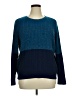 Kim Rogers 100% Cotton Color Block Blue Pullover Sweater Size XL - photo 1