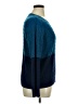 Kim Rogers 100% Cotton Color Block Blue Pullover Sweater Size XL - photo 4
