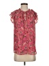 Ann Taylor LOFT 100% Polyester Pink Short Sleeve Blouse Size S - photo 1